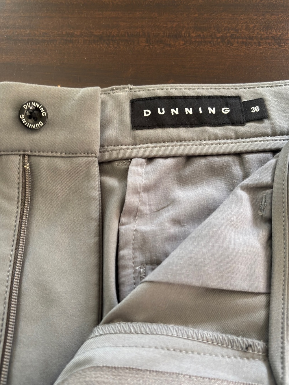 Dunning Men's Golf Shorts - Light Gray Size 36 - Picture 3 of 5
